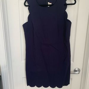 Jcrew Scalloped Mini Shift Dress